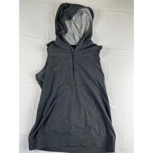 Nike Dri-FIT Sleeveless Hoodie Large Dark Gray Women's Athletic Vest